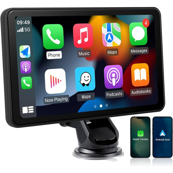 STEREO CARPLAY PORTATILE VENTOSA  7 POLLICI